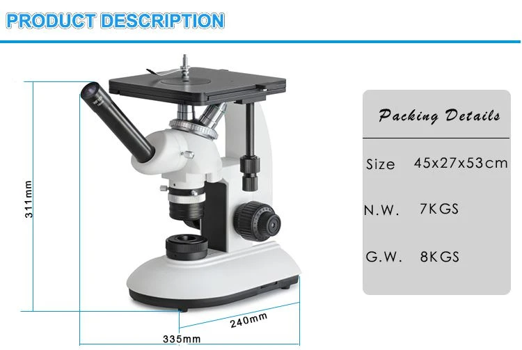 MDJ100 Monocular Inverted Metallurgical Microscope China